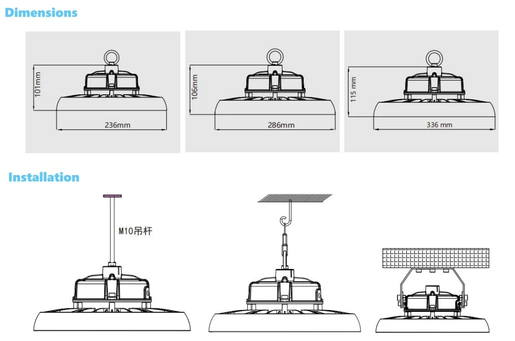 Company Direct Price 5 Years Warranty Isolated Driver 150W 150lm/W UFO LED High Bay Light